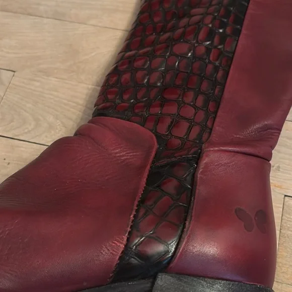 FELMINI Red Genuine Leather Boots - Picture 4 of 12